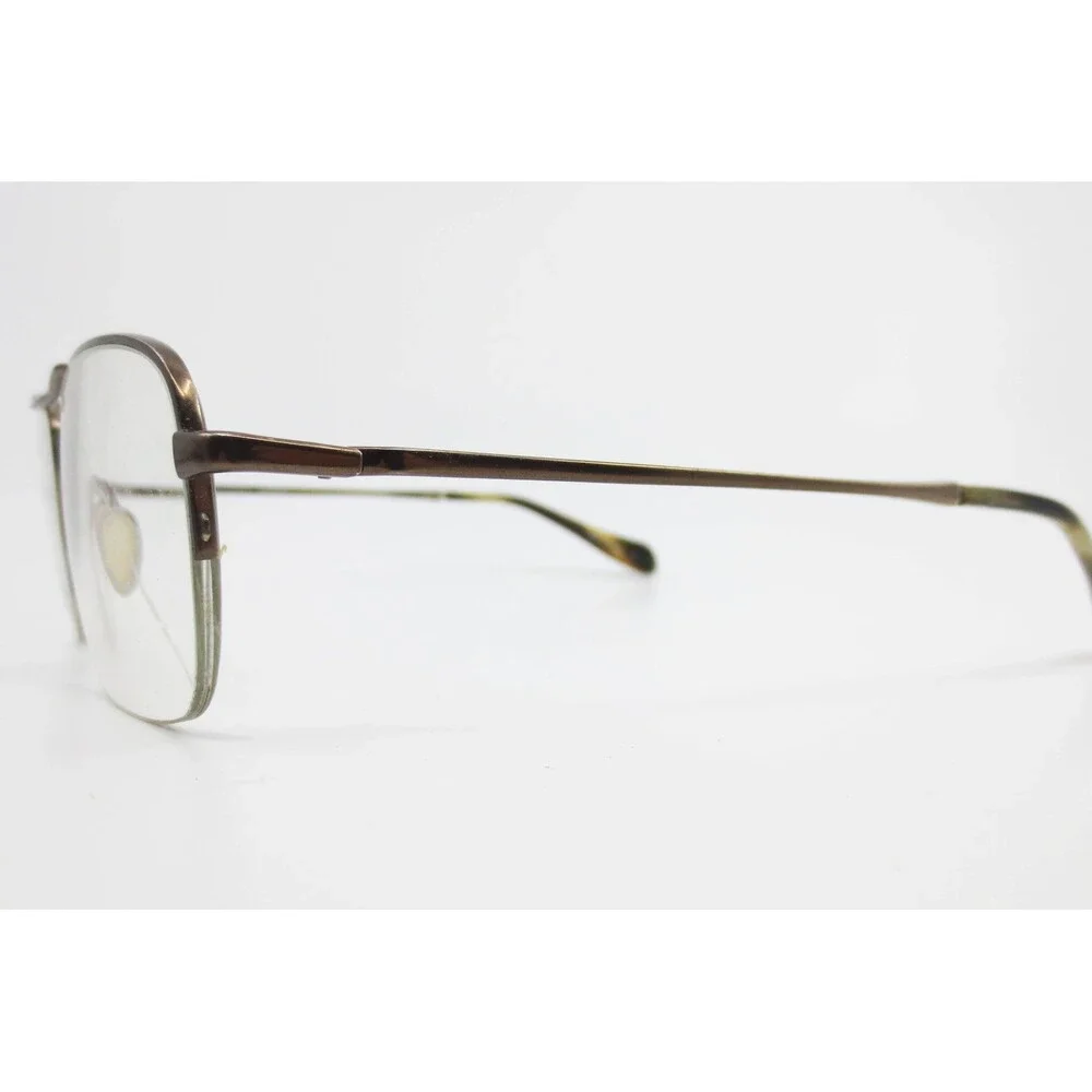 Oliver Peoples Bricklyn OV1087T 5075 Titanium Eyeglasses Brown Semi-Rimless 53mm